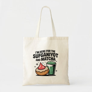 Bolso De Tela Estoy Aquí Por Sufganiyot Y Matcha Hanukkah Jew