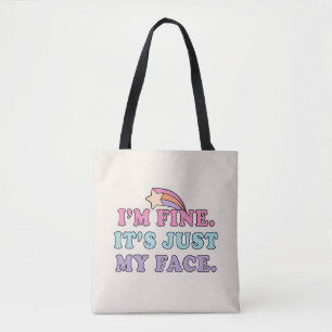 Bolso De Tela Estoy Bien Es Solo Mi Cara Frase Divertida