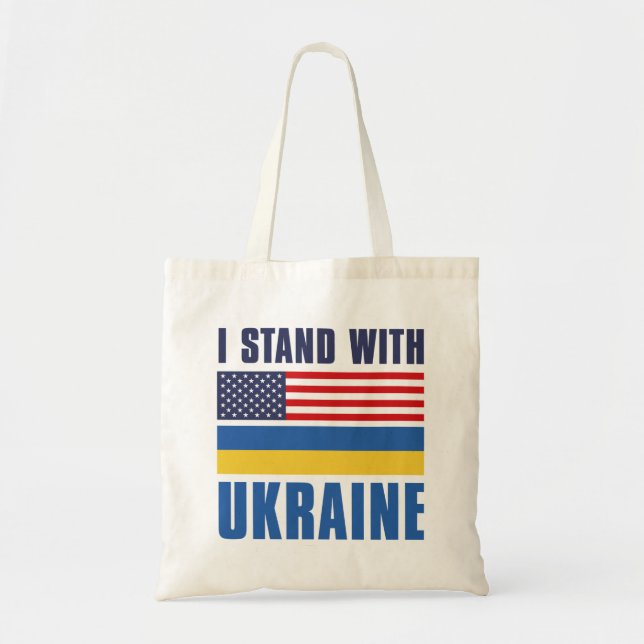 Bolso De Tela Estoy con Ucrania en Estados Unidos (Frente)