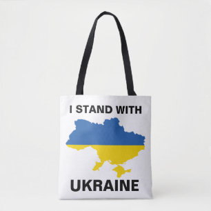 Bolso De Tela Estoy de acuerdo con la bandera de Ucrania y el To