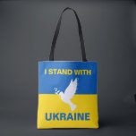 Bolso De Tela Estoy de acuerdo con la bandera ucraniana que hace<br><div class="desc">Estoy de acuerdo con la bandera ucraniana que hace la paz</div>