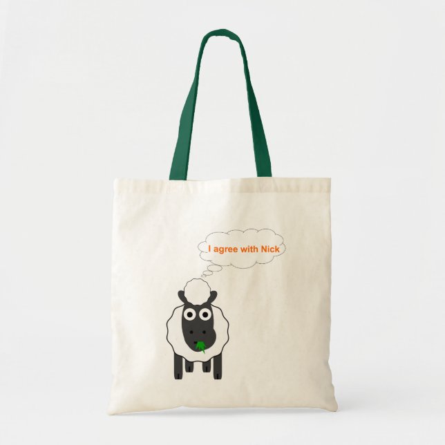 Bolso De Tela Estoy de acuerdo con la elección general política (Frente)