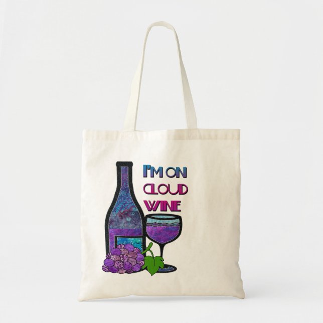 Bolso De Tela Estoy en Cloud Wine (Frente)