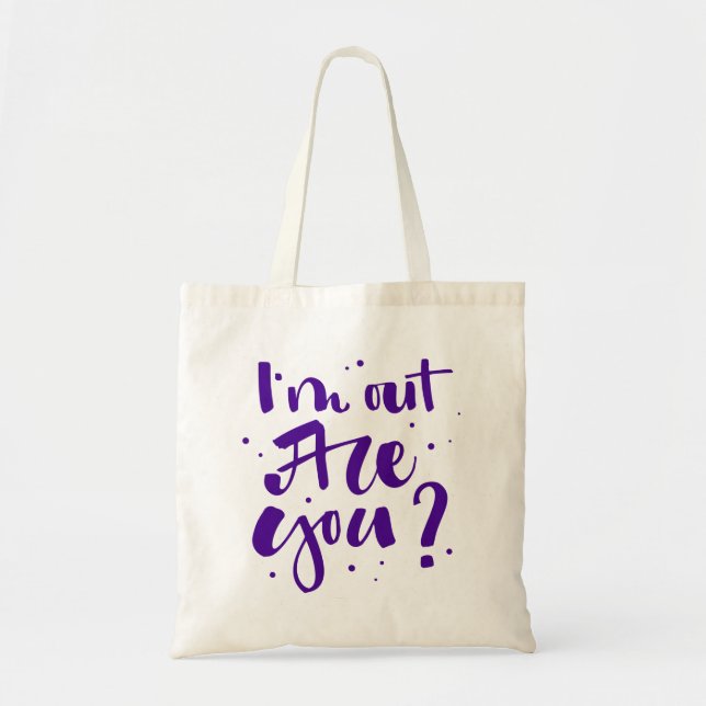 Bolso De Tela Estoy fuera, ¿eres tú? (Frente)