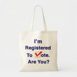 Bolso De Tela Estoy inscrito para votar 2026