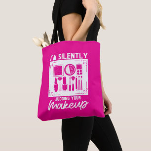 Bolso De Tela Estoy juzgando silenciosamente a tu Cosmeteólogo d