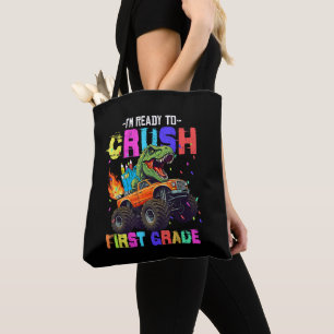 Bolso De Tela Estoy listo para aplastar el camión de dinosaurios