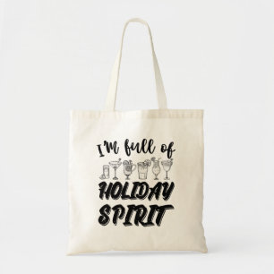 Bolso De Tela Estoy Lleno De Espíritu Navideño Bebiendo En Navid
