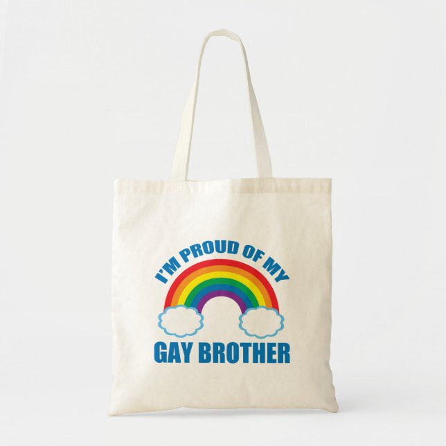 Bolso De Tela Estoy orgulloso de mi hermana LGBT gay (Frente)