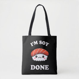 Bolso De Tela Estoy soya hecho Kawaii Sushi