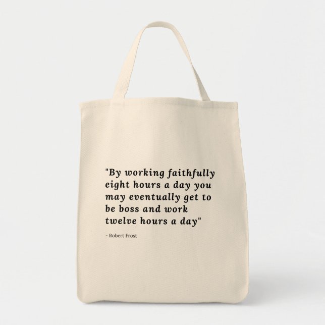 Bolso De Tela Estoy trabajando duro en la camiseta (Frente)