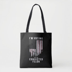 Bolso De Tela Estoy votando por el delincuente convicto Pro Trum