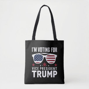 Bolso De Tela Estoy votando por el vicepresidente Trump Elección