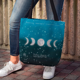 Bolso De Tela Estrella azul de lunas negras profesora de yoga