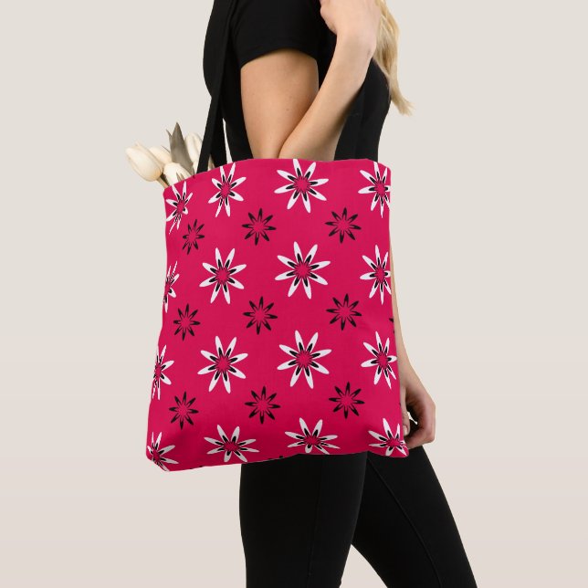 Bolso De Tela Estrella Blanca Floral (Detalle)