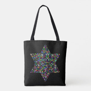 Bolso De Tela Estrella colorida de David