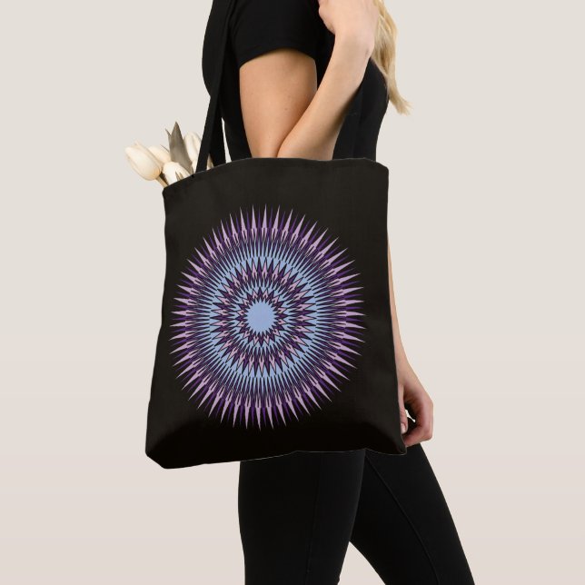 Bolso De Tela Estrella contemporánea de arte púrpura rosa (Detalle)
