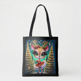 Bolso De Tela Estrella de Ballet Navideño Reno
