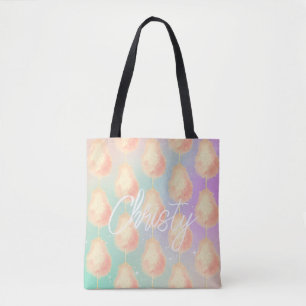 Bolso De Tela Estrella de caramelo de algodón melocotón púrpura 