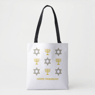 Bolso De Tela Estrella de David Menorah HANUKKAH
