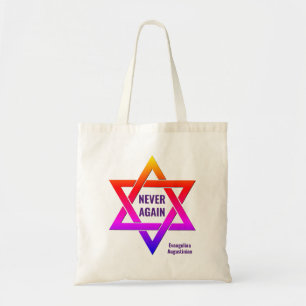 Bolso De Tela Estrella de David NUNCA MÁS RECUERDO del Holocaust