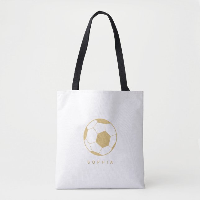 Bolso De Tela Estrella de fútbol Gold personalizada (Anverso)