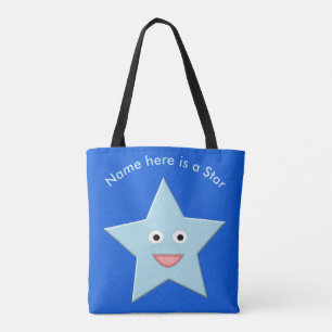Bolso De Tela Estrella de la celebración azul brillante Personal