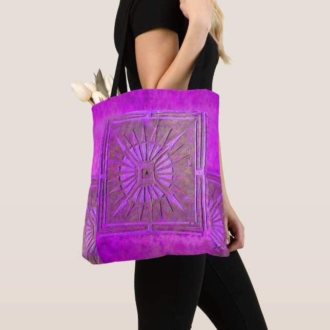 Bolso De Tela ESTRELLA DE LA MAÑANA PAWNEE, Púrpura (Detalle)