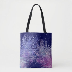 Bolso De Tela *~* Estrella de las plumas celestiales místicas c