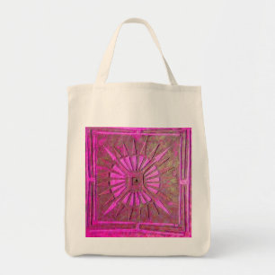 Bolso De Tela ESTRELLA DE MAÑANA rosa, negro de fucsia, monogram