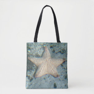 Bolso De Tela Estrella de mar bajo el agua, quietud del lecho ma
