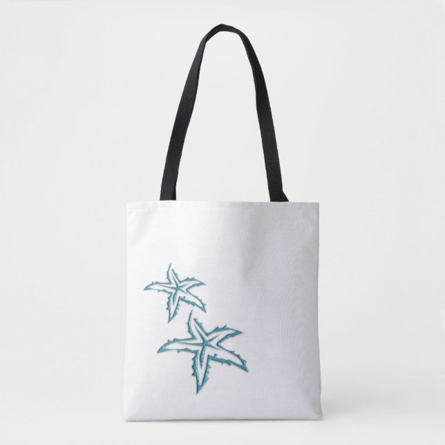 Bolso De Tela Estrella de mar turquesa (Anverso)