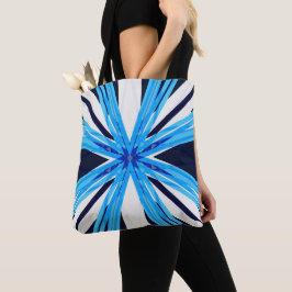 Bolso De Tela Estrella de Navidades Blue White Starburst regalo 