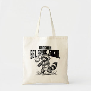 Bolso De Tela Estrella de Voleibol Mapache - Gráfico de Pico Fij