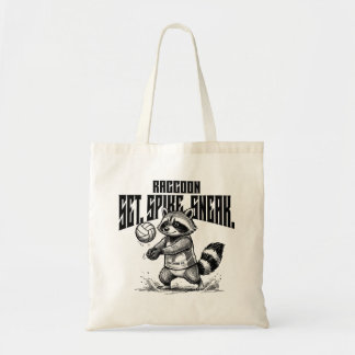 Bolso De Tela Estrella de Voleibol Mapache - Gráfico de Pico Fij