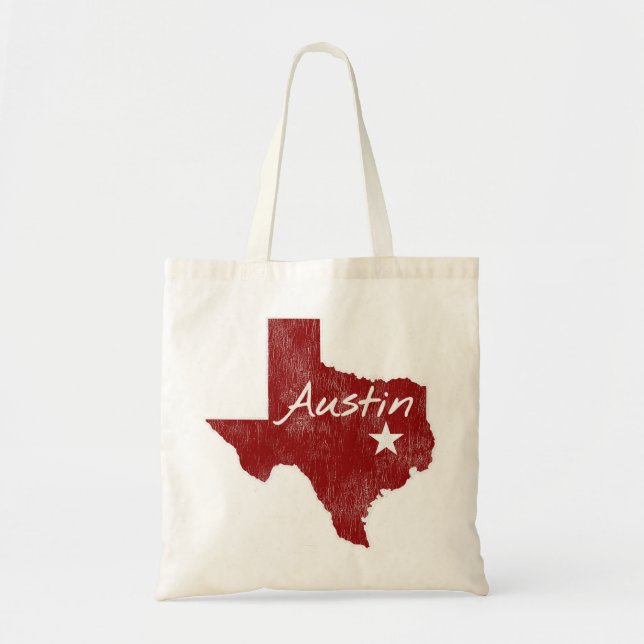 Bolso De Tela Estrella Estatal de Austin Texas (Frente)