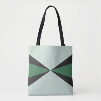 Bolso De Tela Estrella Explosiva Retro Verde Bosque Negro Menta