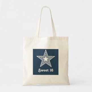 Bolso De Tela Estrella Funky Sweet 16 Swag Bag, Azul oscuro