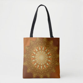 Bolso De Tela Estrella Naranja marrón Mandala