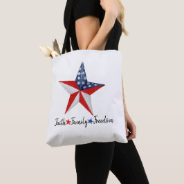 Bolso De Tela Estrella Patriótica Americana personalizado, bande