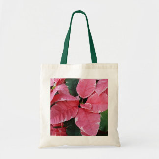 Bolso De Tela Estrella plateada de mármol Poinsettias Flor de va