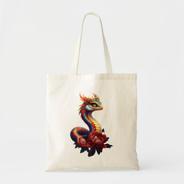 Bolso De Tela Estrella real serpiente del universo. (Frente)