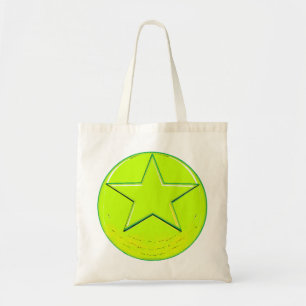 Bolso De Tela Estrella verde