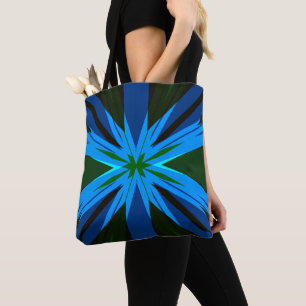 Bolso De Tela Estrella Verde Azul Estrella Starburst Navidades d