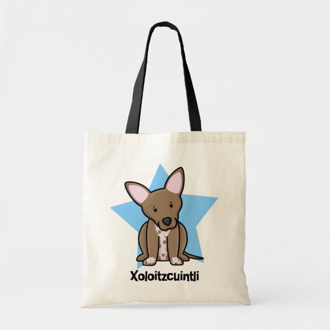 Bolso De Tela Estrella Xoloitzcuintli de Kawaii (Frente)