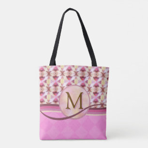 Bolso De Tela Estrellas de conexión rosas y amarillas