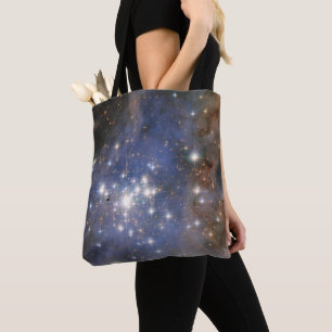 Bolso De Tela Estrellas de diamantes en el espacio de burbujas d