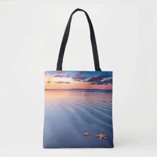Bolso De Tela Estrellas de mar en la arena