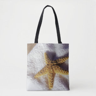 Bolso De Tela Estrellas de mar en una toalla