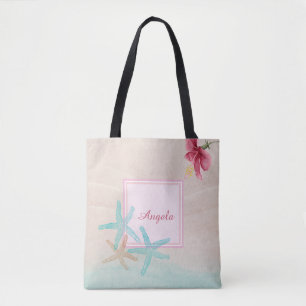 Bolso De Tela Estrellas de mar Hibiscus Playa